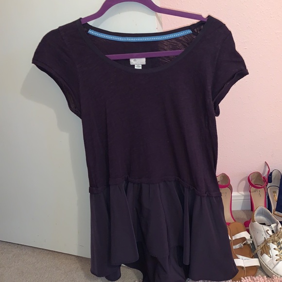 Purple Peplum Top - Picture 2 of 3